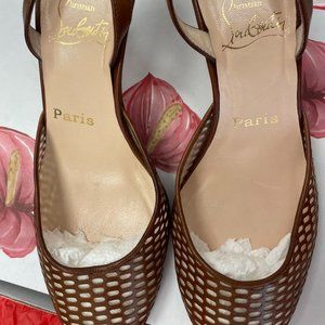 Christian Louboutin Quadrilette 37 Mesh Sandals